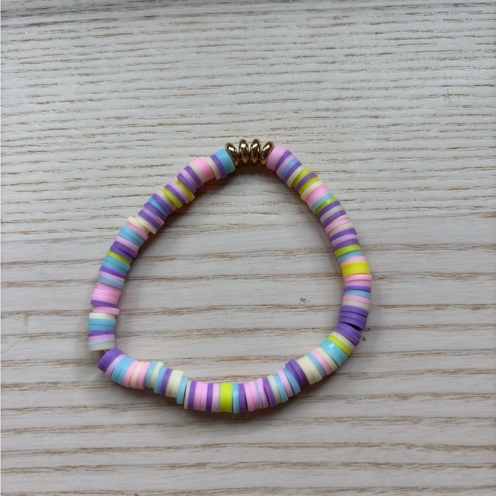 Purple and Pink Beaded Jewelry Bracelet